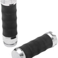 Drag Specialties 0630-1134 Riptide Chrome & Rubber Hand Grips for Electronic Tbw