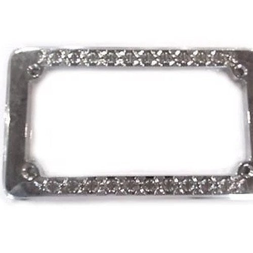 V-Twin 42-1575 Chrome 4" x 7.5" Motorcycle License Plate Frame Maltese Style