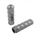 V-Twin 28-0586 Chrome Faceted Style Hand Grip Set for Harley Cable Op Throttle