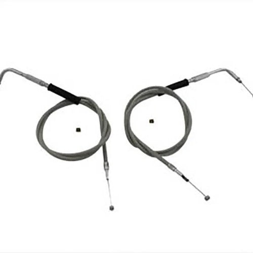 V-Twin 36-0129 42" Stainless Steel Throttle and Idle Cable Set