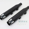 V-Twin 30-1616 Black Highlighted Revolver Tip Muffler Set