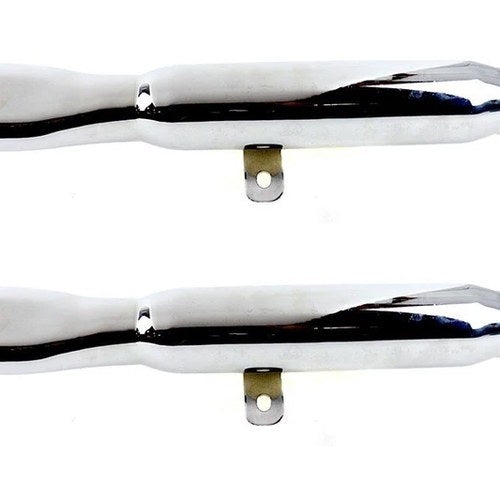 V-Twin 30-1877 Mini Fishtail Muffler Set Chrome