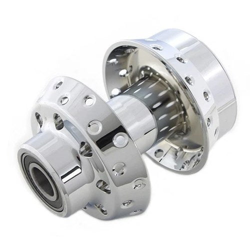 V-Twin 45-0785 Chrome Front Wheel Hub with 25mm Bearings