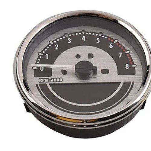 V-Twin 39-0011 5" Electronic Speedometer Assembly Silver