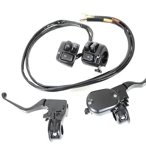 V-Twin 22-1525 Handlebar Control Kit with Switches Black