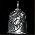 Pewter Motorcycle Gremlin Bell Lady Bug Ladybug & Leaf Made in the Usa