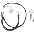 Drag Specialties 1741-2524 Extended Length Black Vinyl Front Brake Line Kit +8"