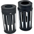 Arlen Ness 20-014 Deep Cut BLack Aluminum Fork Boot Covers for Touring 80-13