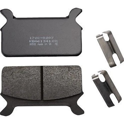 Drag Specialties 1720-0207 Rear Organic Aramid Brake Pads for Touring 86-99