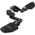 Ciro Extended Black 1-1/4" Engine Guard Highway Peg Mounting Kit w/ Twin Rail