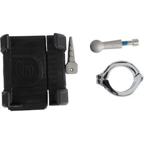 Ciro 50314 Chrome Phone Holder for 1-1/4" Handlebar Mount