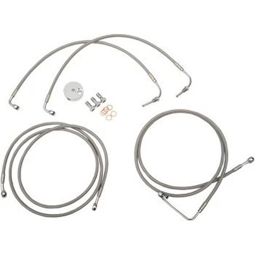 LA Choppers LA-8051B13 Stainless Steel Brake Line Kit