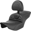 Saddlemen 823-07-204B0 RoadSofa Seat w/ Backrest Tuck N Roll Carbon Fiber