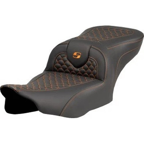 Saddlemen 823-07-20803 RoadSofa Seat Orange Dragon Scale Stitch for 23-24