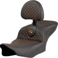 Saddlemen 823-07-208B3 RoadSofa Seat Orange Dragon Scale Stitch w/ Backrest
