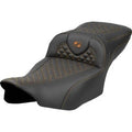 Saddlemen 823-07-20903 RoadSofa Seat Extended Reach Orange Dragon Scale Stitch