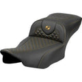 Saddlemen 823-07-20907 RoadSofa Seat Extended Reach Gold Dragon Scale Stitch