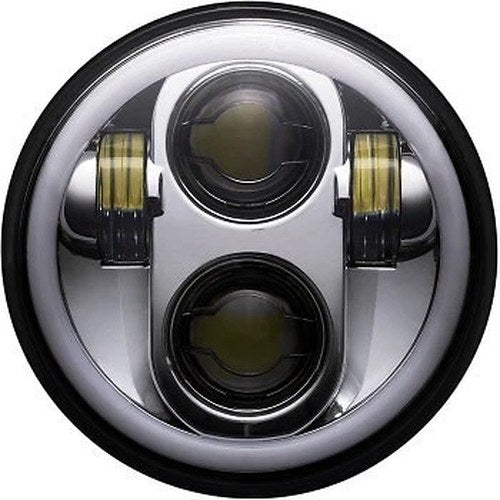 Custom Dynamics CD-575-H-C Chrome 5.75" LED Halo Headlamp