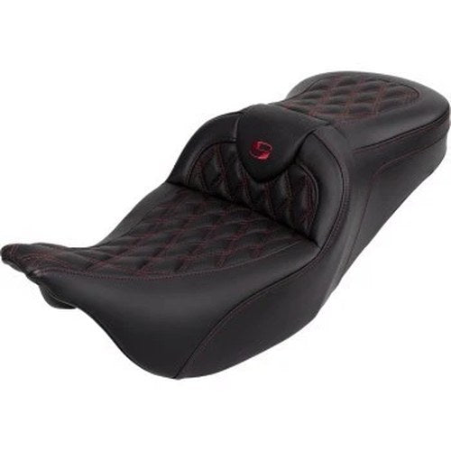 Sadldemen 808-07B-182B8 RoadSofa Seat Burgundy Stitch for 08-24 Touring