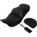 Saddlemen 808-07B-182B1 RoadSofa Seat w/ Backrest Blue Stitch for 08-23 Touring
