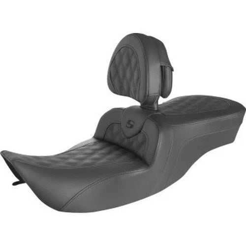 Saddlemen 897-06-182BR RoadSofa Seat with Backrest for 97-07 FLHR/FLHX