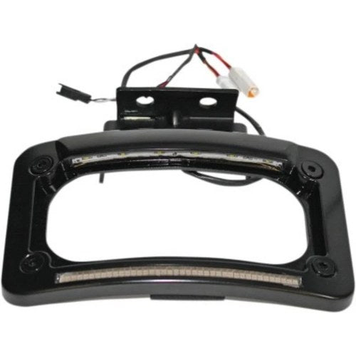 Black Dual-LED License Plate Frame Indian Chief Roadmaster Springfield 14-20