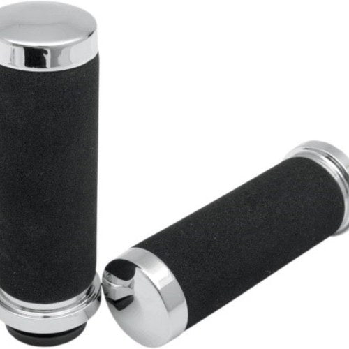 Drag Specialties 0630-0591 Foam & Chrome Hand Grips for Tbw Electronic Throttle