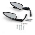 Kuryakyn 1760 Gloss Black Scythe Pair of Mirrors for all Harley Models 65-20