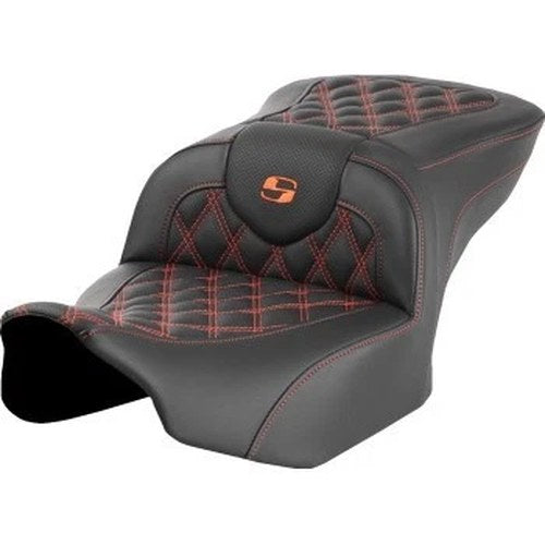 Saddlemen 823-07-18203 RoadSofa Seat Orange Lattice Stitch for 23-24
