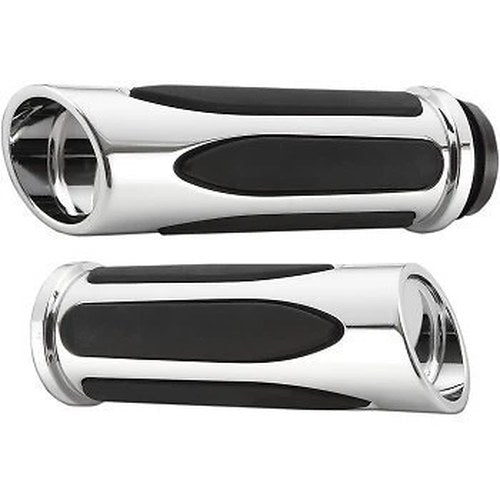 Arlen Ness 07-052 Chrome Deep Cut Comfort Series Hand Grips for Electronic Tbw