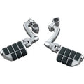 Kuryakyn 4575 Chrome 1-1/4" Highway Bar Longhorn Foot Peg Mount w/ Iso Dually