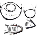 Burly Brand B30-1040 Black Vinyl Handlebar Cable/Line Kit for 14" Ape Hanger