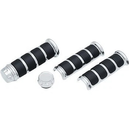 Kuryakyn 6780 Chrome Iso Hand Grips for Harley with Heated Grips