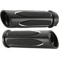 Arlen Ness 07-051 Black Deep Cut Comfort Series Grips - Harley Cable Op Throttle