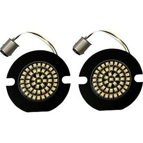 Custom Dynamics Genesis Solid Amber/White LED Front Turn Signals 1157 Flat
