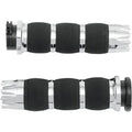 Avon Grips AIR-90-EX Chrome Excalibur Air Cushioned Grips for Harley Cable Op