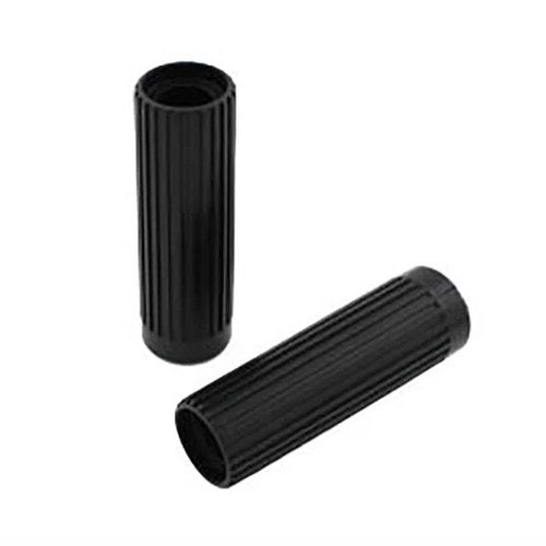 V-Twin 28-0156 Black Replica Rib Style Hand Grip Set for 1" Harley