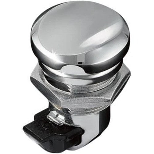 Kuryakyn 1467 Chrome Push-Button Fuel Door Latch for 92-24 Touring