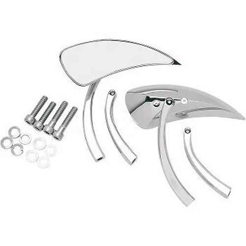 Drag Specialties 0640-0082 Chrome Tear Drop Style Mirror for Harley 65-23