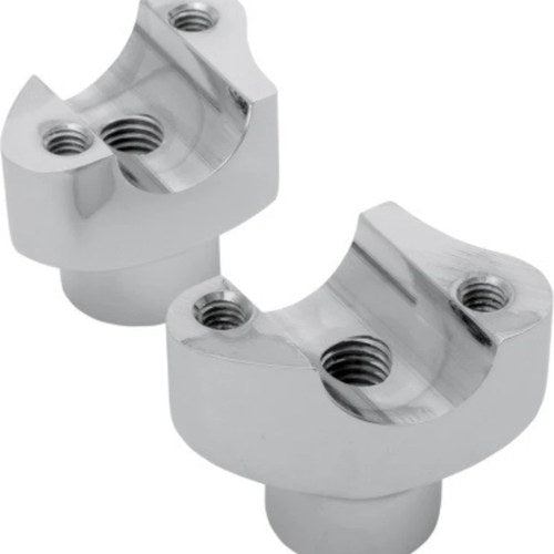 Drag Specialties 0602-0398 Chrome 1.7" Chrome Short Handlebar Risers for Harley