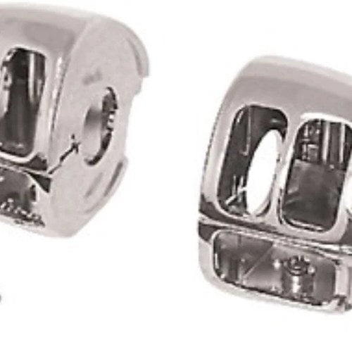 V-Factor 13336 Chrome Handlebar Control Switch Housing Kit for Harley 96-06