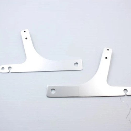 V-Twin 50-0826 Chrome Sissy Bar Side Plates for Passenger Backrest Dyna 96-05