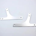 V-Twin 50-0826 Chrome Sissy Bar Side Plates for Passenger Backrest Dyna 96-05