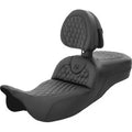Saddlemen Roadsofa Extended Reach Seat w Backrest Honeycomb Stitch 08-23 Touring