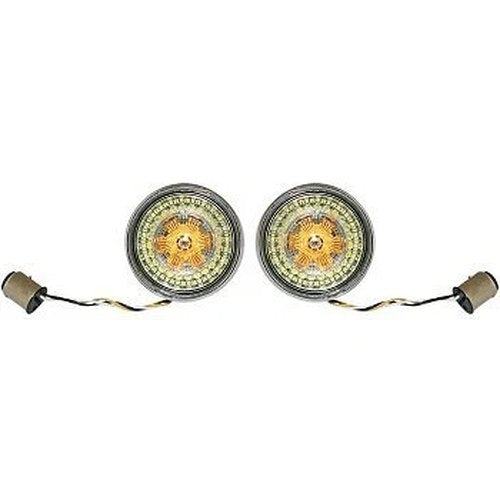 Custom Dynamic Chrome Smoke ProBEAM Ringz Bullet Bezel LED Turn Signal 1157 US
