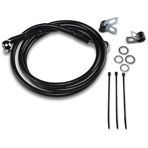 Drag Specialties 1741-2555 Extended Length Black Vinyl Front Brake Line Kit +10"