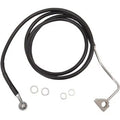 Drag Specialties 1741-3996 Extended Length Black Vinyl Brake Line Kit +4"