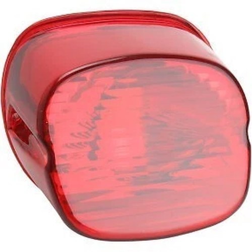 Drag Specialties 2010-0781 Laydown Taillight Lens with No Tag Window- Red