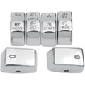 Drag Specialties 0616-0190 Chrome Switch Button Covers - Dyna Softail Sportster