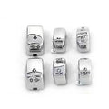 V-Twin 32-0562 Chrome Switch Button Covers Caps for Harley Softail Dyna 96-13